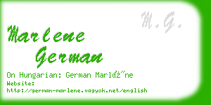 marlene german business card